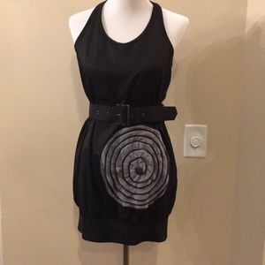 Black, short jersey dress